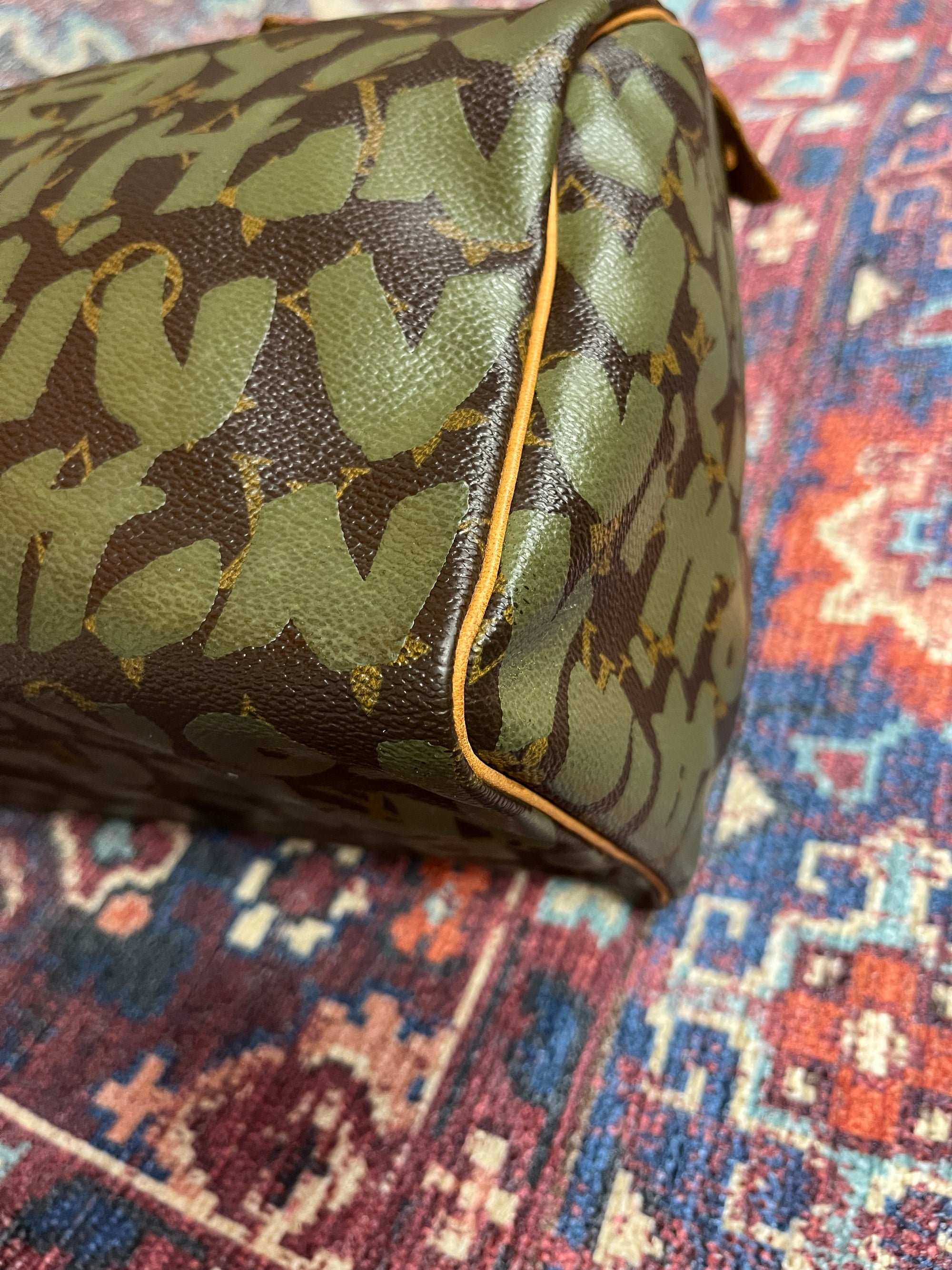 Louis Vuitton x Stephen Sprouse Khaki Graffiti Speedy 30 (2001)