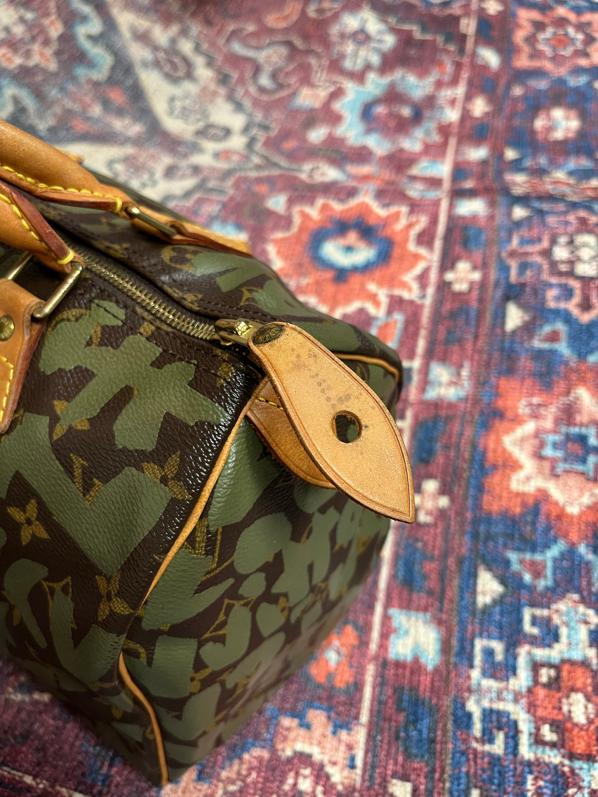 Louis Vuitton x Stephen Sprouse Khaki Graffiti Speedy 30 (2001)