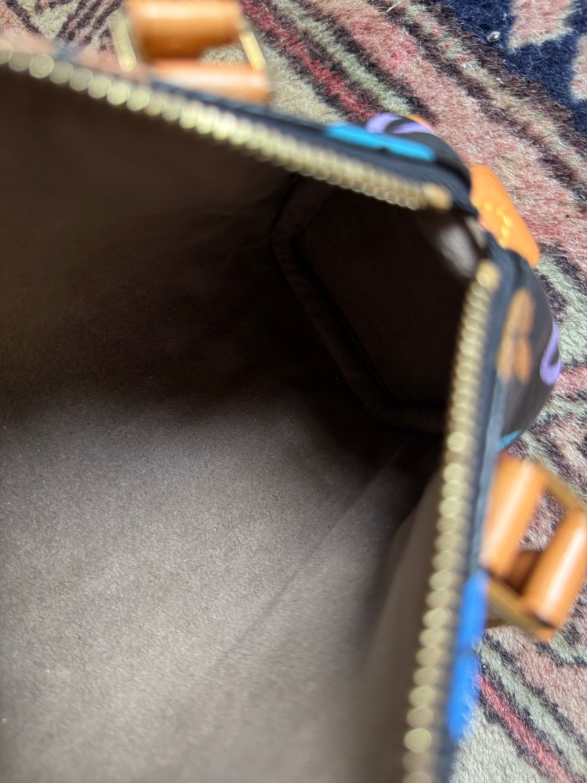 Louis Vuitton x Takashi Murakami Vintage Black Multicolour Nano Speedy (2003)