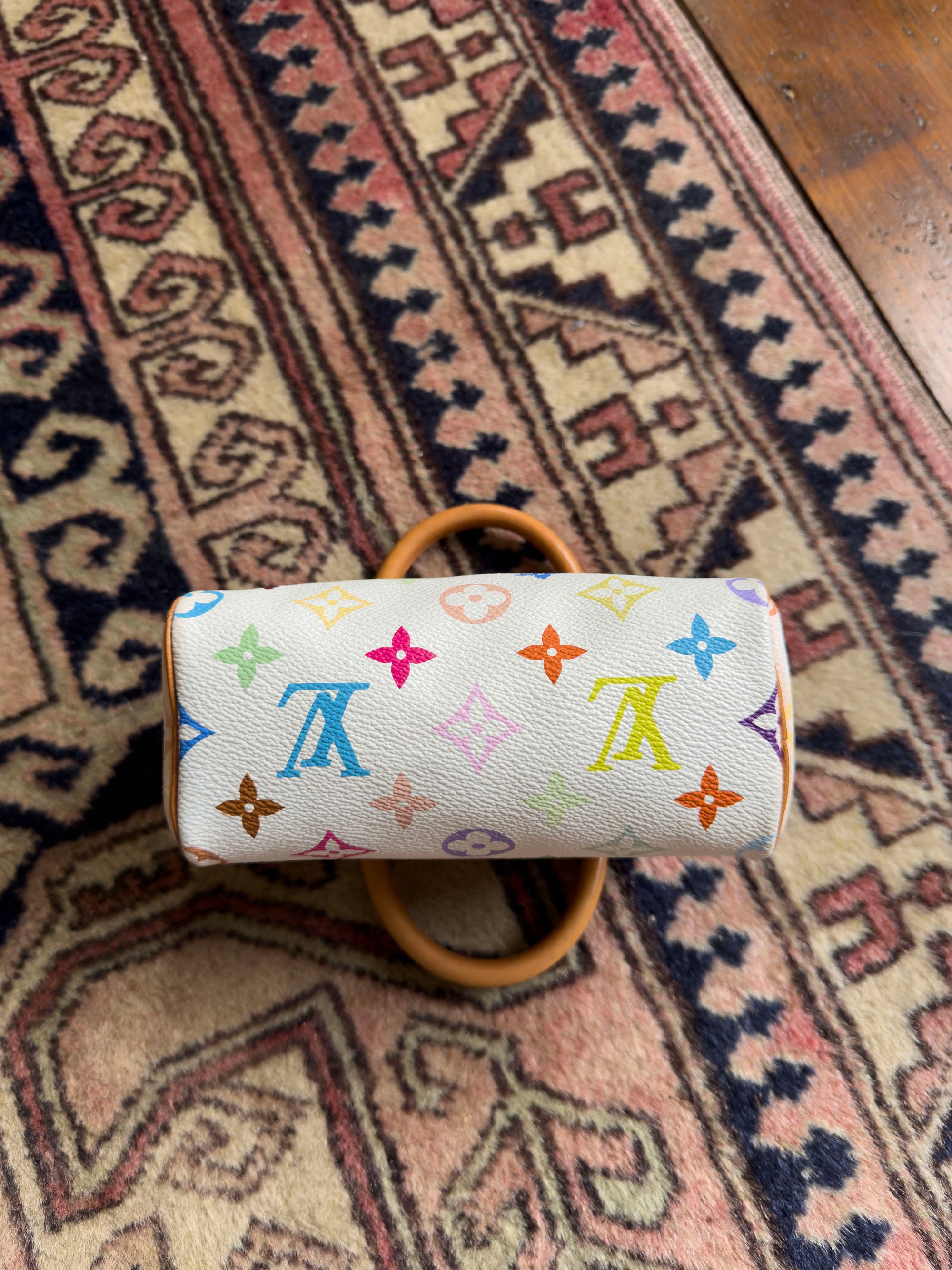 Louis Vuitton x Takashi Murakami Vintage White Multicolour Nano Speedy (2004)