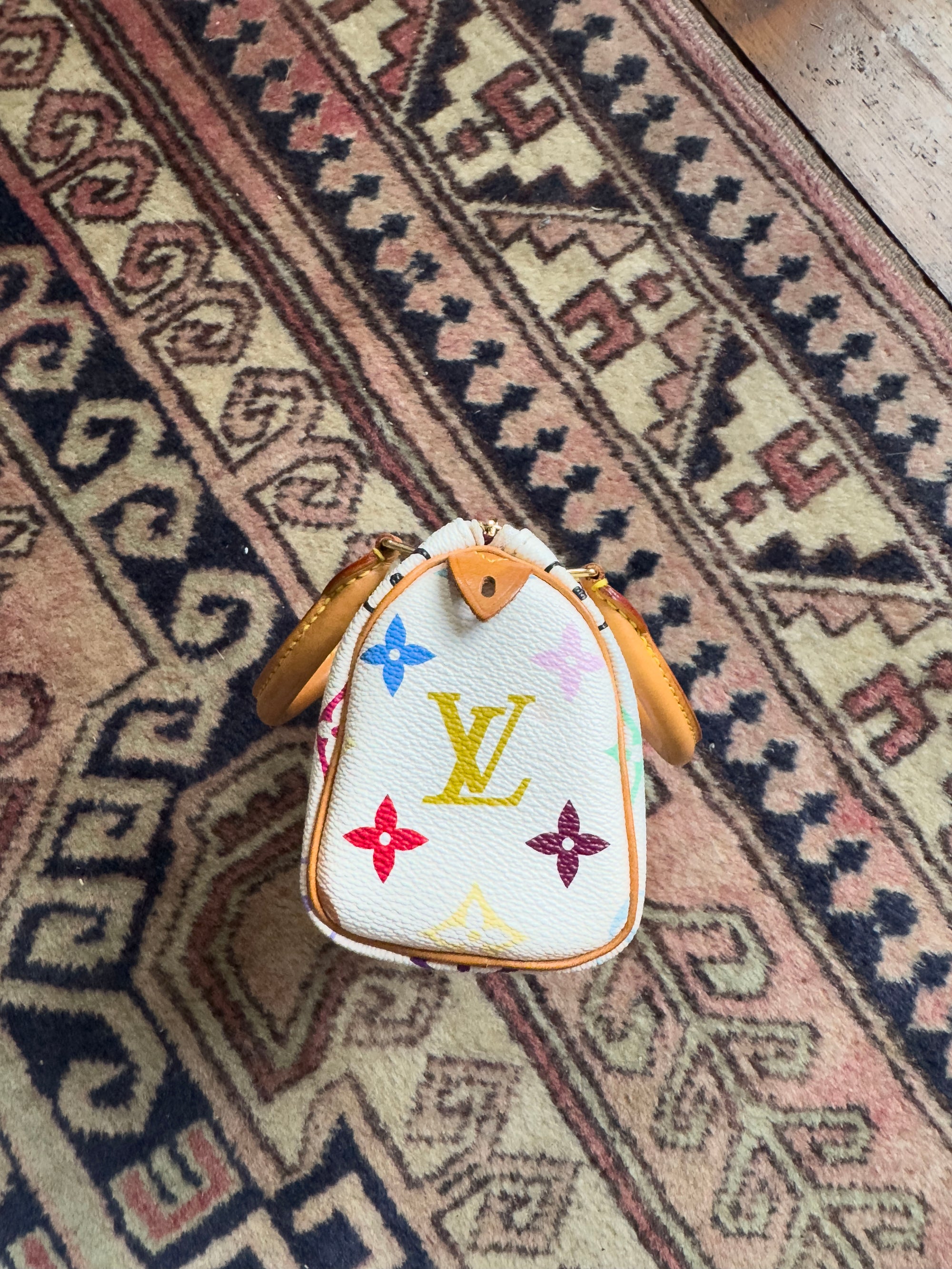 Louis Vuitton x Takashi Murakami Vintage White Multicolour Nano Speedy (2004)