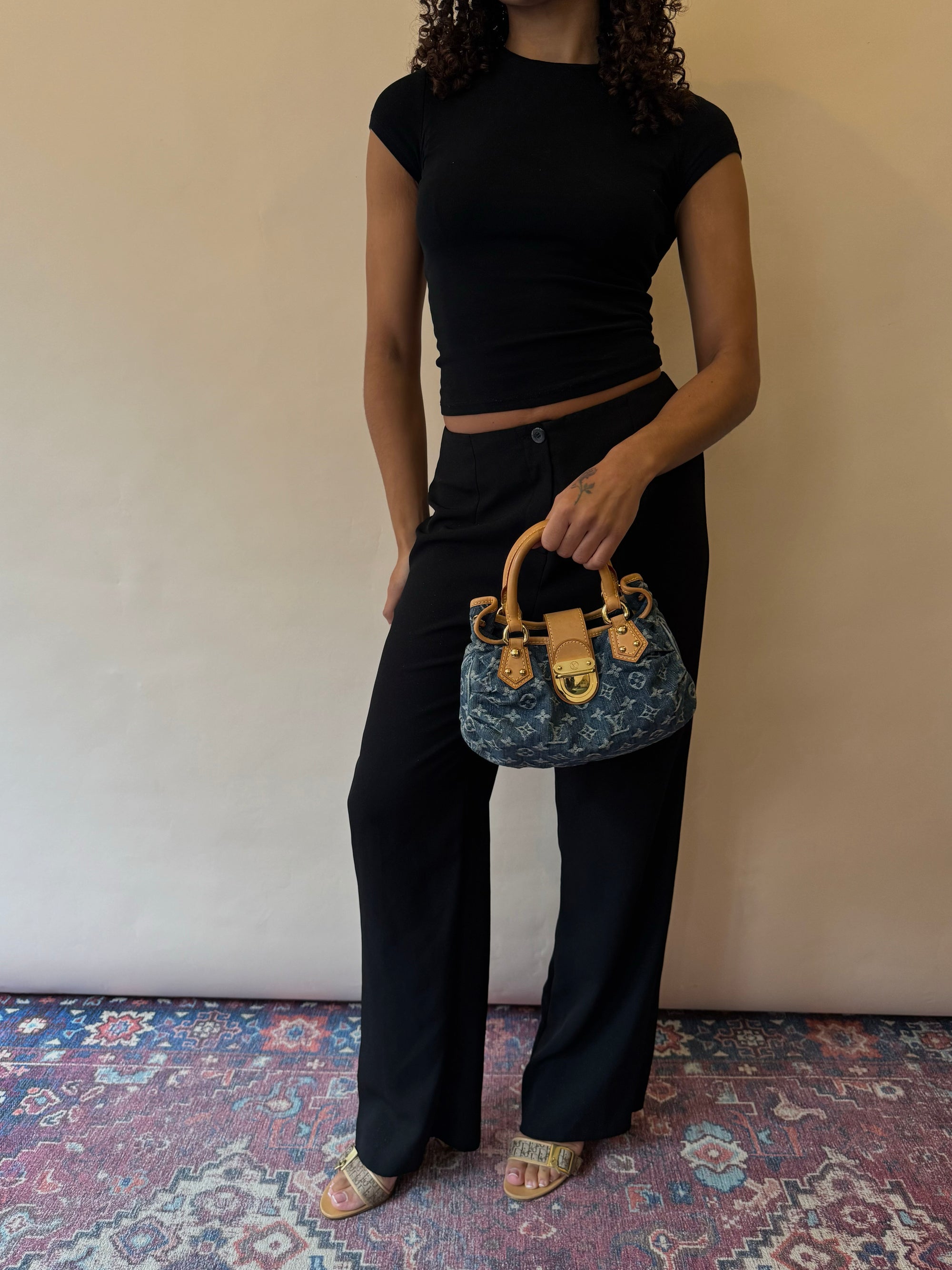 Louis Vuitton Denim Pleaty Top Handle (2006)