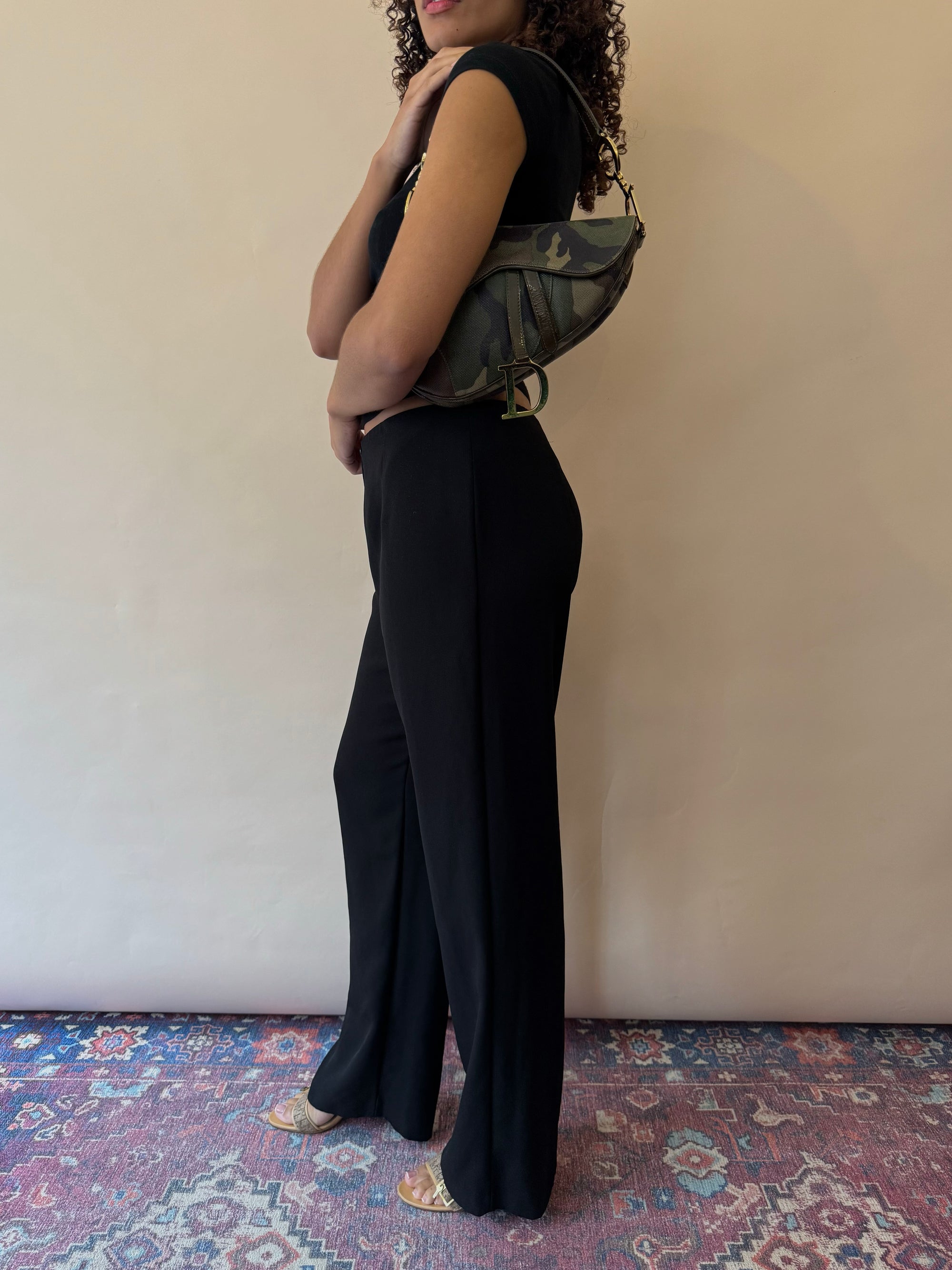 Vintage Dior Camouflage Saddle Bag