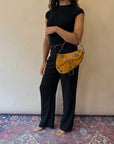 Vintage Limited Edition Dior Embellished Suede Saddle Bag (2006)