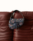 Vintage Dior Floral Print Saddle Bag