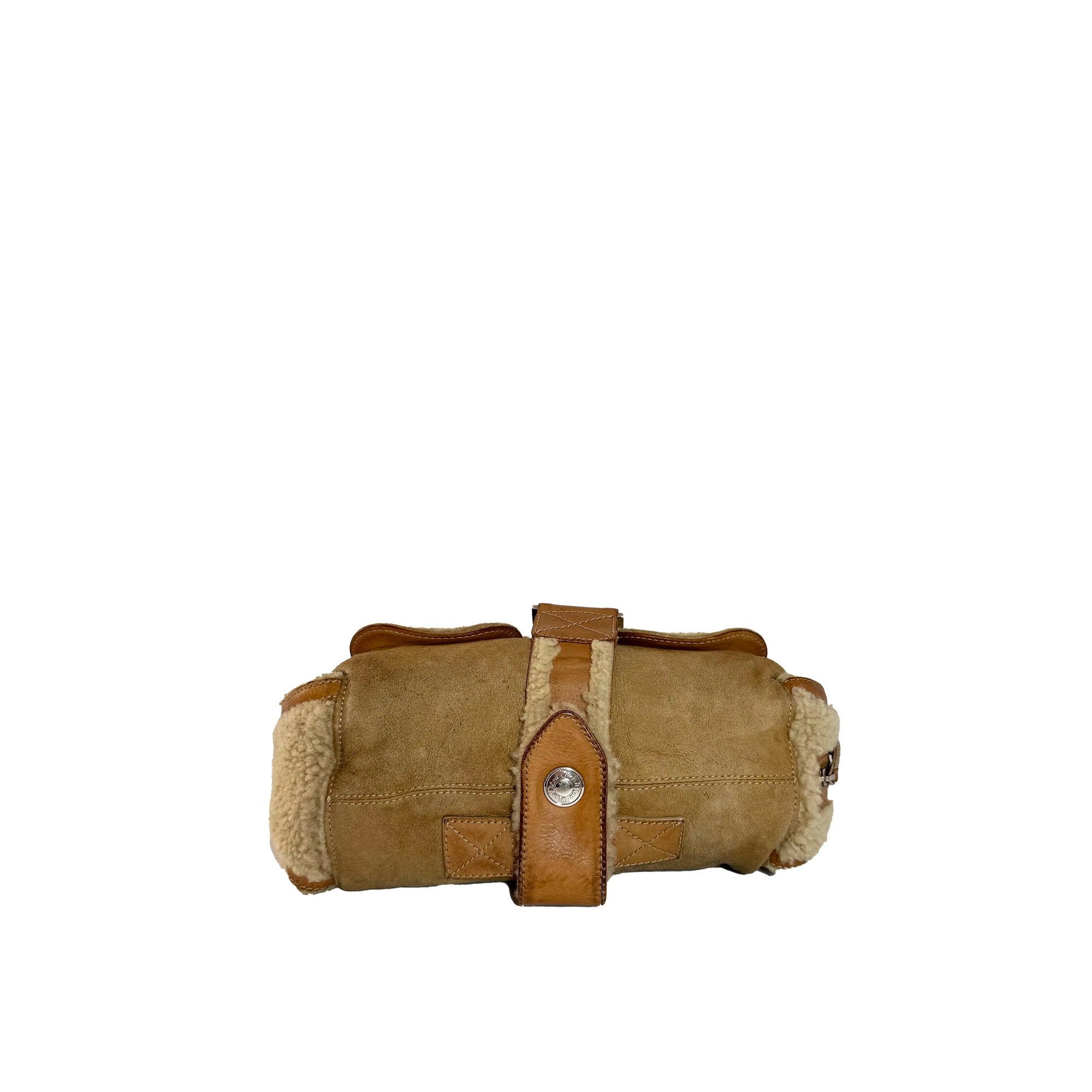 Dior Vintage Shearling Flight Shoulder Bag
