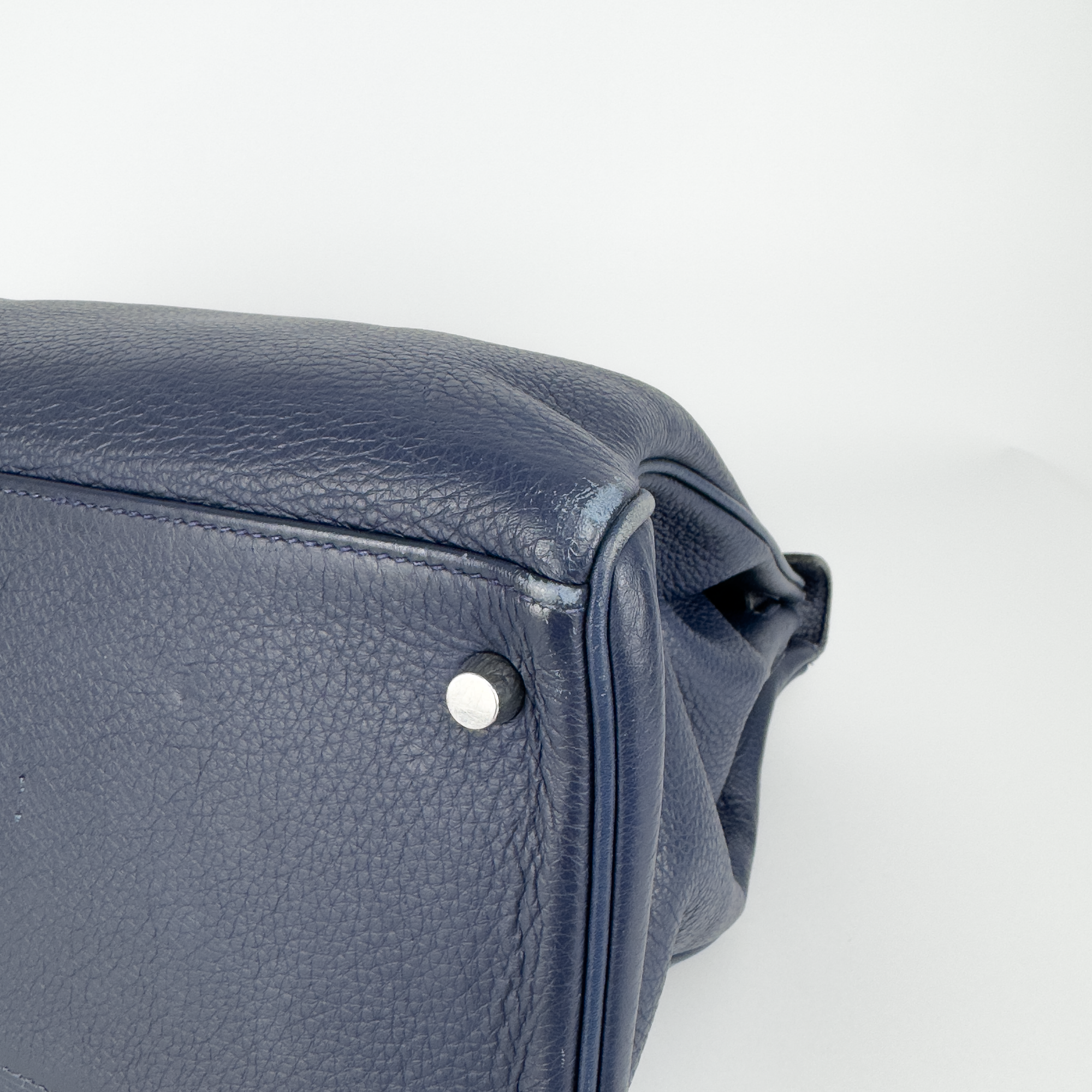 Hermès Kelly 40 In Bleu De Prusse Clemence Leather (2009)