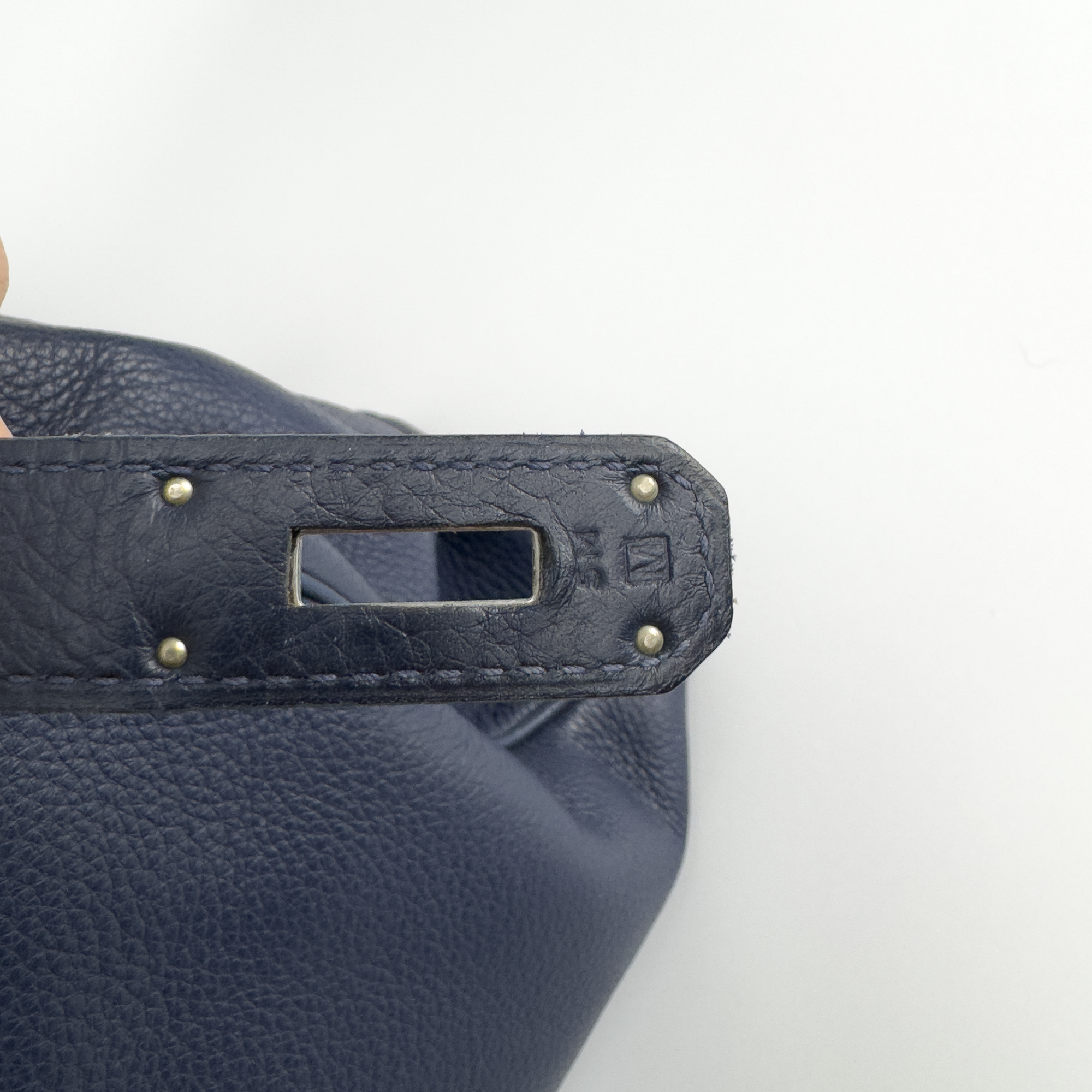 Hermès Kelly 40 In Bleu De Prusse Clemence Leather (2009)